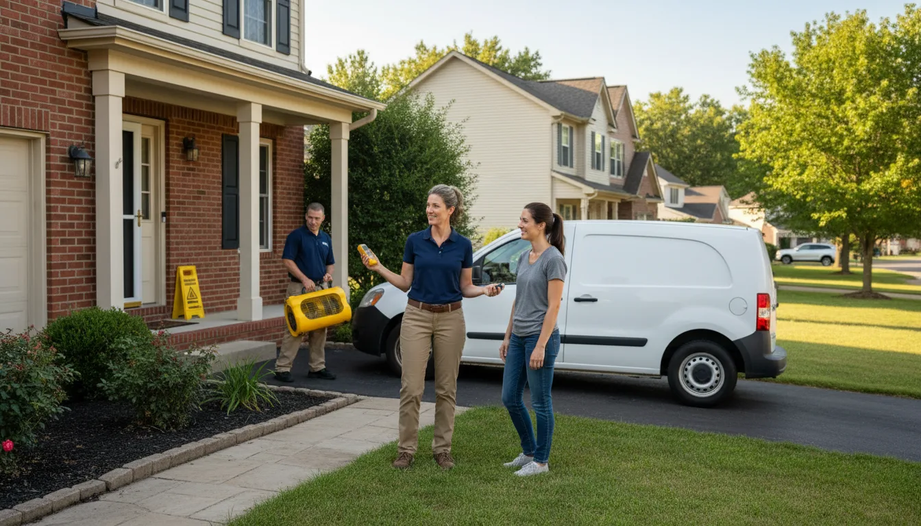 Residential water damage restoration in Commerce, MO